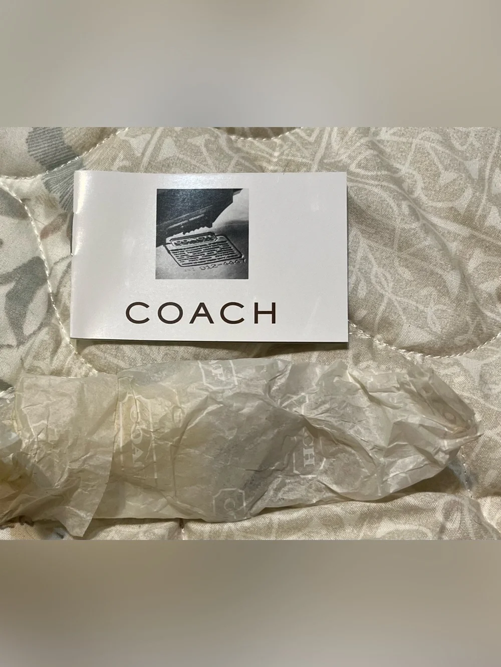 Coach Vintage Brass Leather Key Fob!